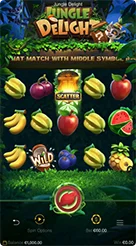 อินเทอร์เฟซการเล่นและสัญลักษณ์บนหน้าจอ Jungle Delight